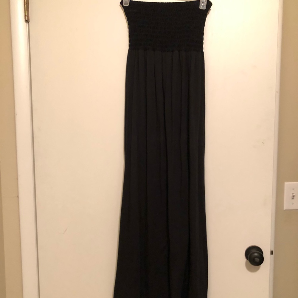 Strapless Black Maxi Dress